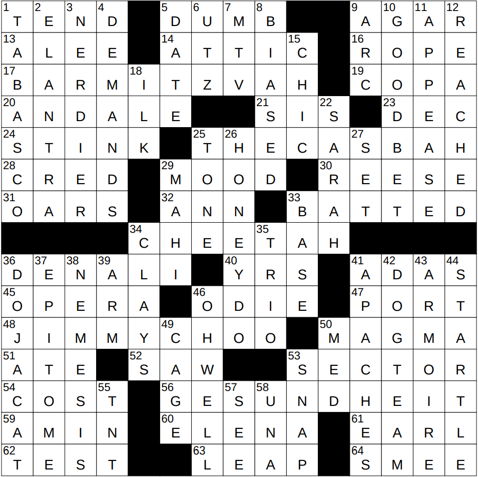 0421 25 NY Times Crossword 21 Apr 25 Monday NYXCrossword