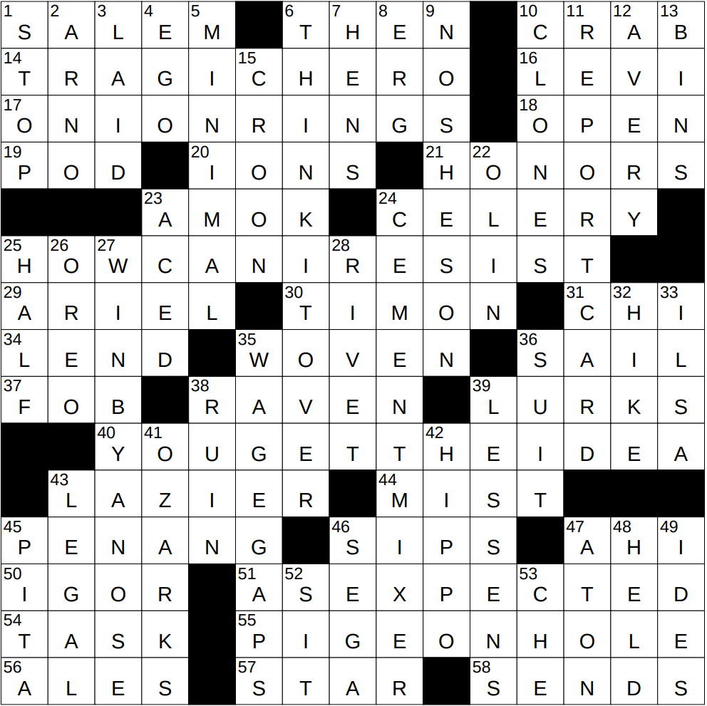 0502 25 NY Times Crossword 2 May 25 Friday NYXCrossword