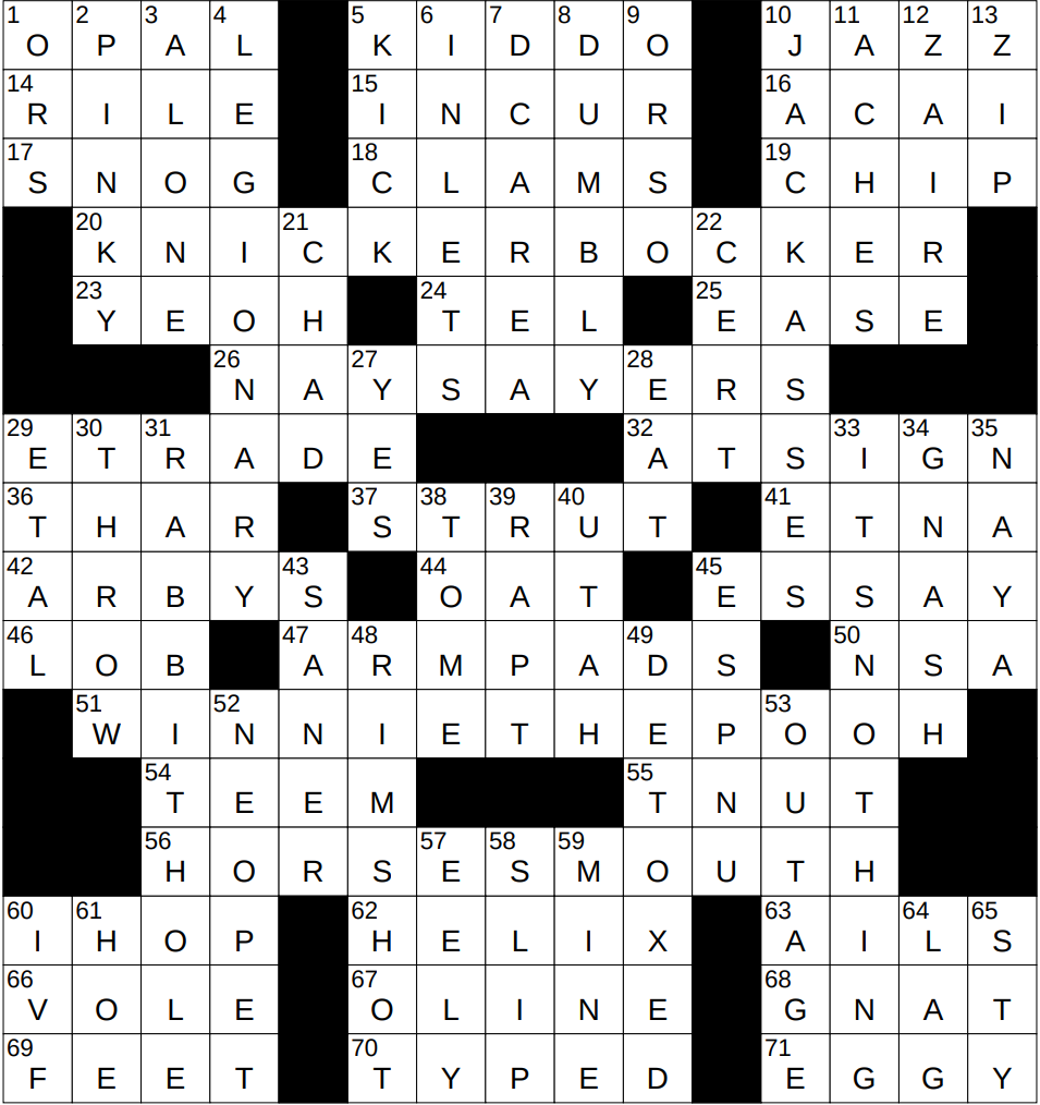 1112 24 NY Times Crossword 12 Nov 24 Tuesday NYXCrossword