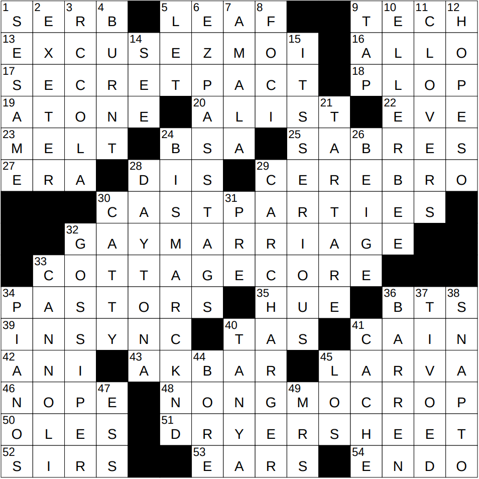 1214 24 NY Times Crossword 14 Dec 24 Saturday NYXCrossword