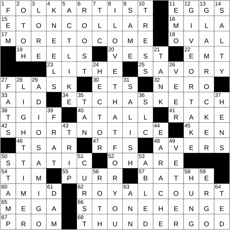 1227 24 NY Times Crossword 27 Dec 24 Friday NYXCrossword
