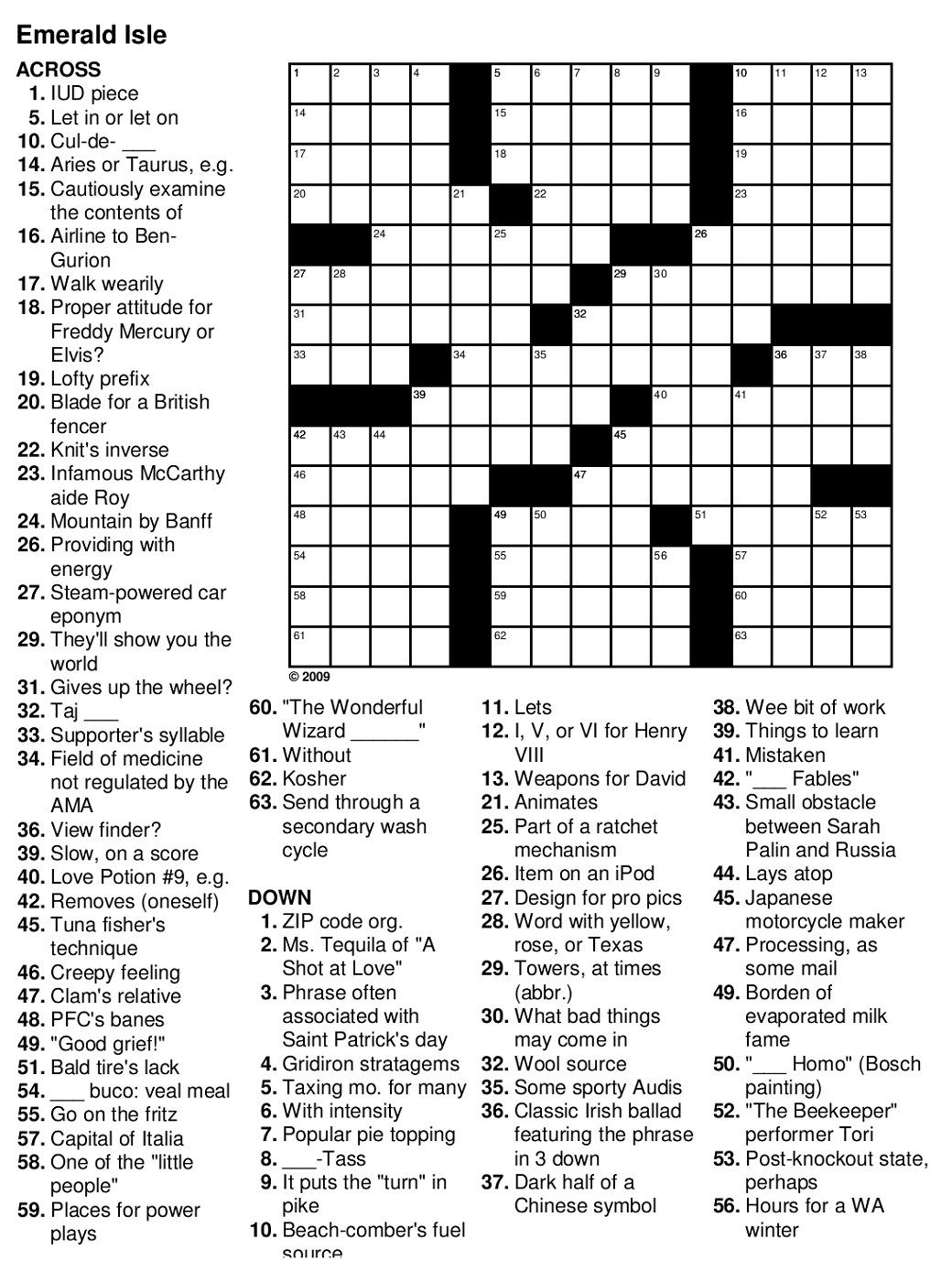 13 Free Printable Crossword Puzzles Ideas Free Printable 