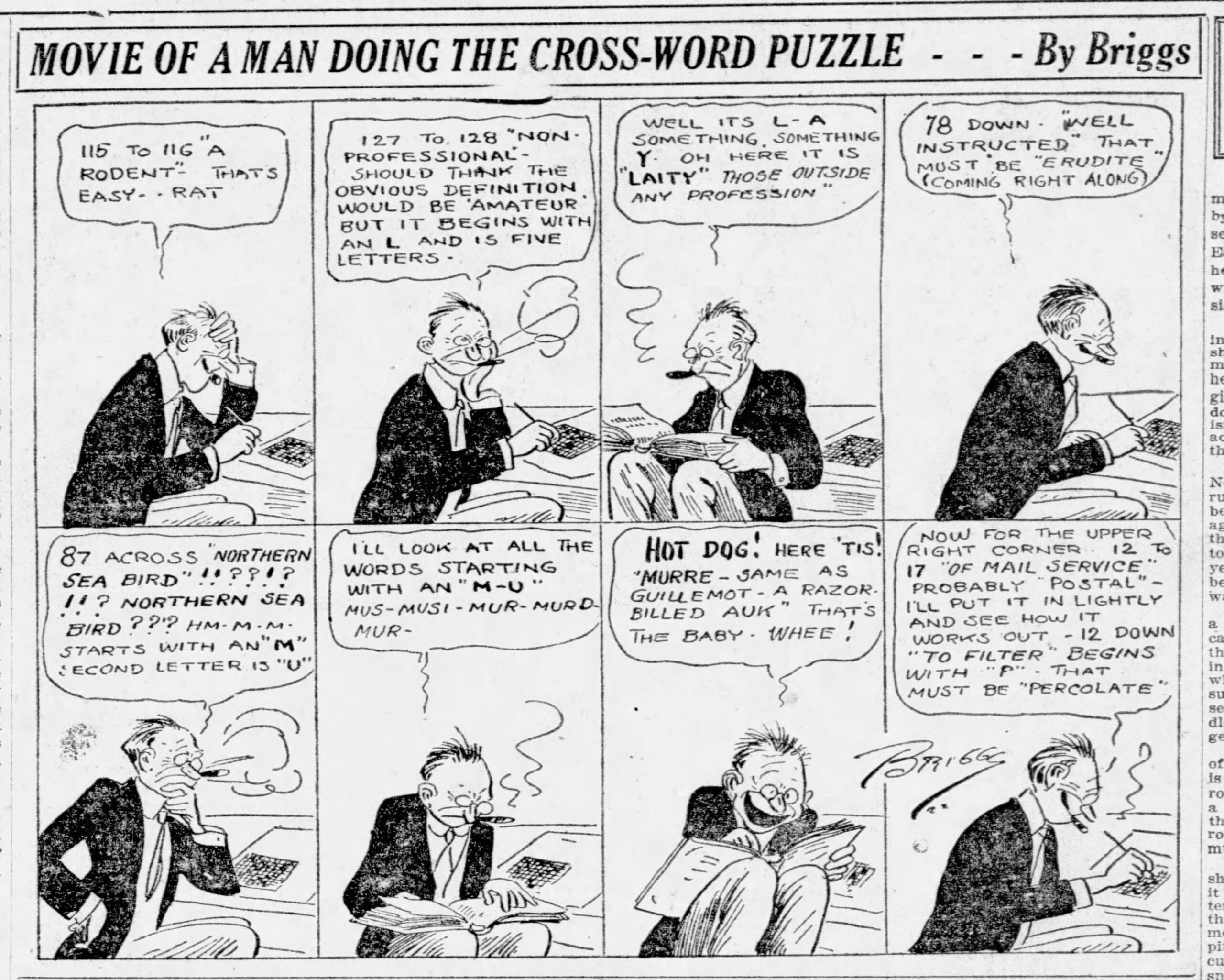 1922 The Year In Crosswords 3 Of 3 T Campbell s Grid