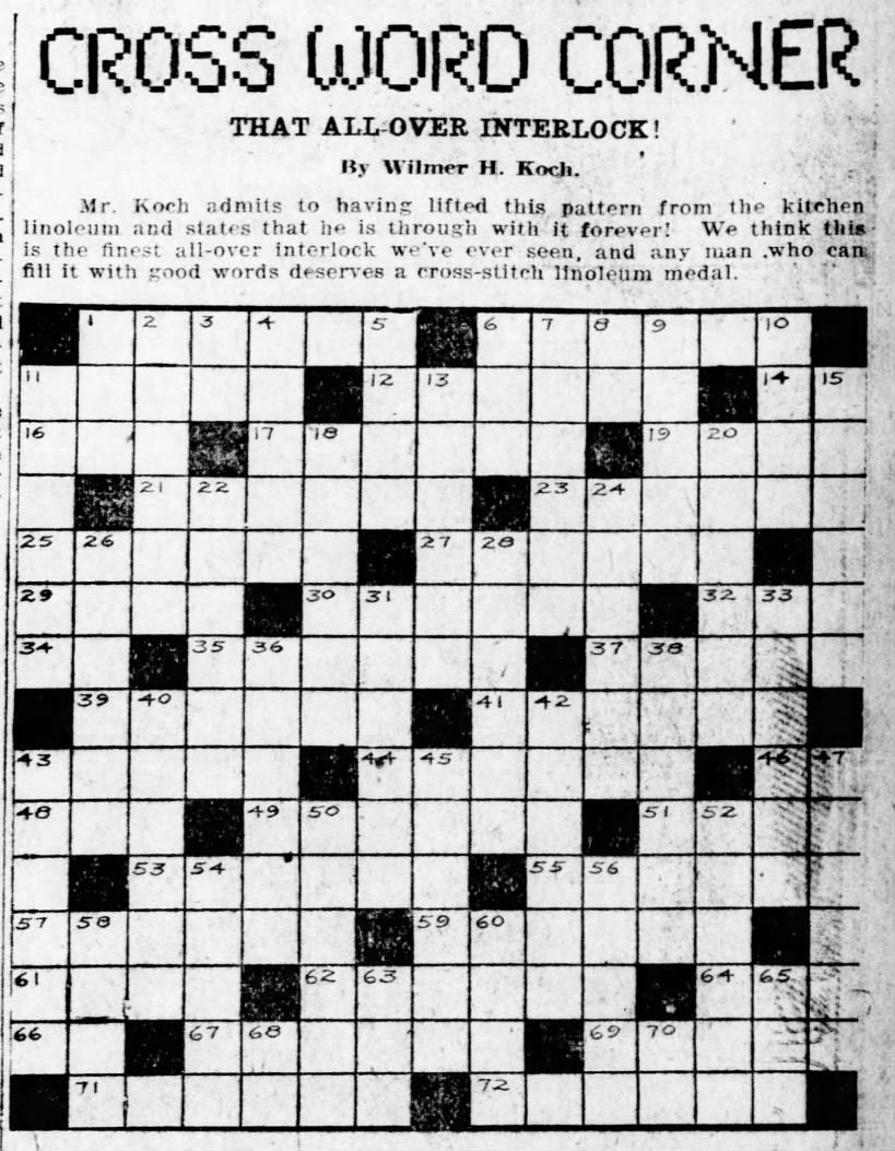 Printable Crossword Puzzles From Newspapers