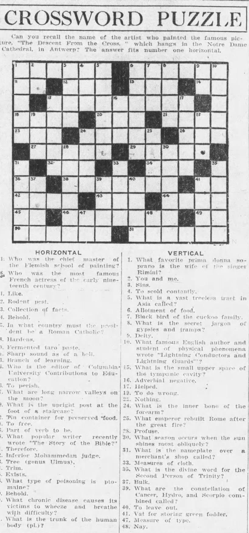 Unusual Crossword Puzzle Clue Unusual Crossword Puzzle Clue