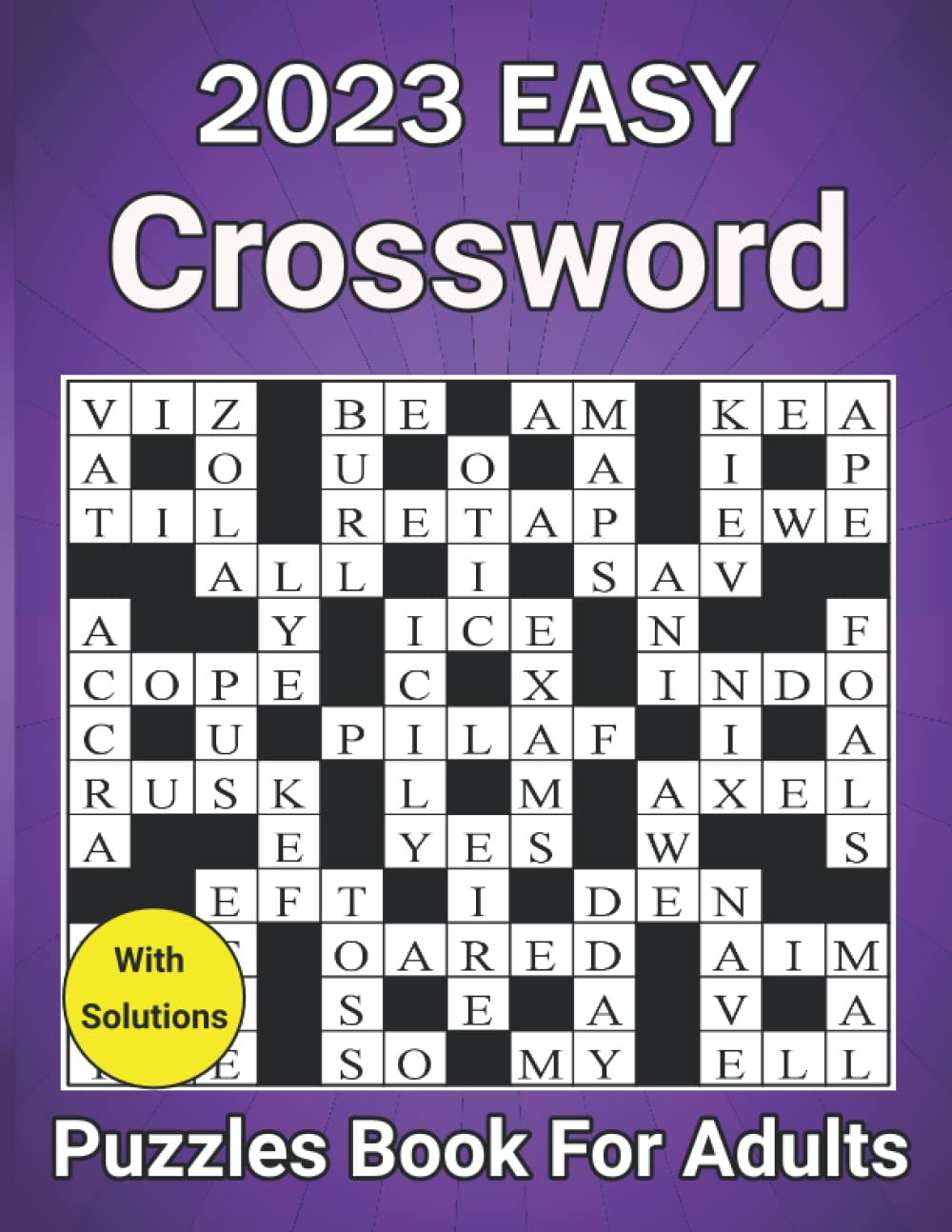 2023 Easy Crossword Puzzles Book For Adults Large Print Easy To 