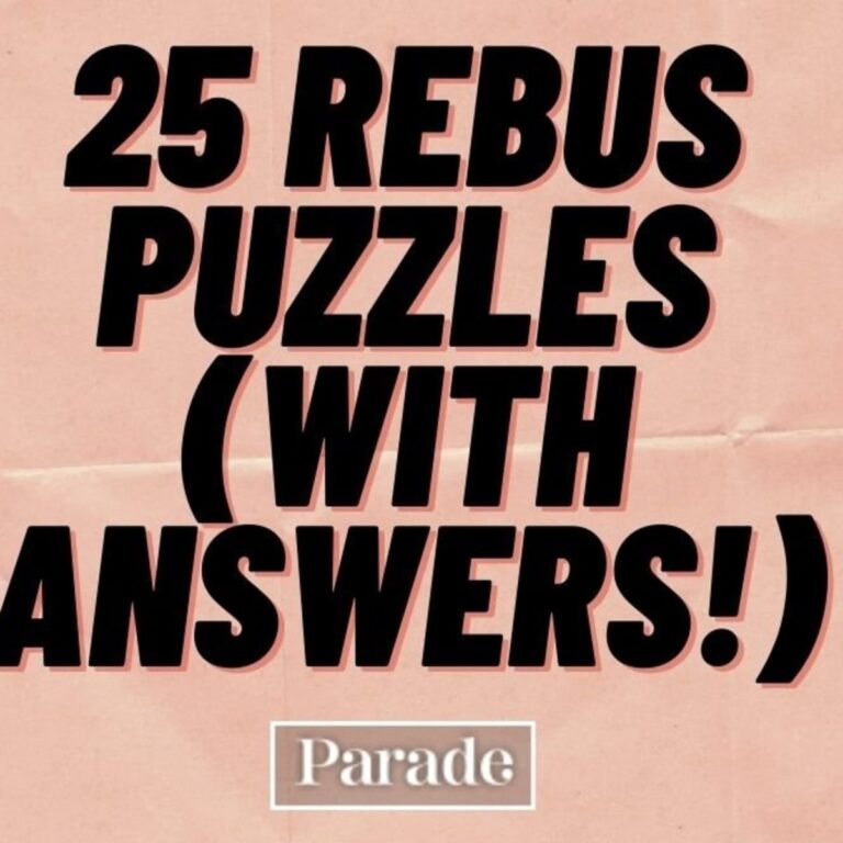 25 Rebus Puzzles With Answers Parade