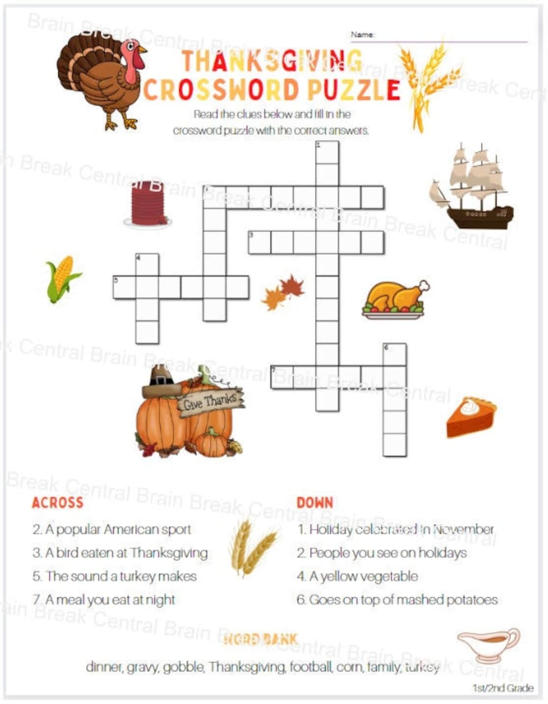 Christian Thanksgiving Crossword Puzzles Printable Christian Thanksgiving Crossword Puzzles Printable