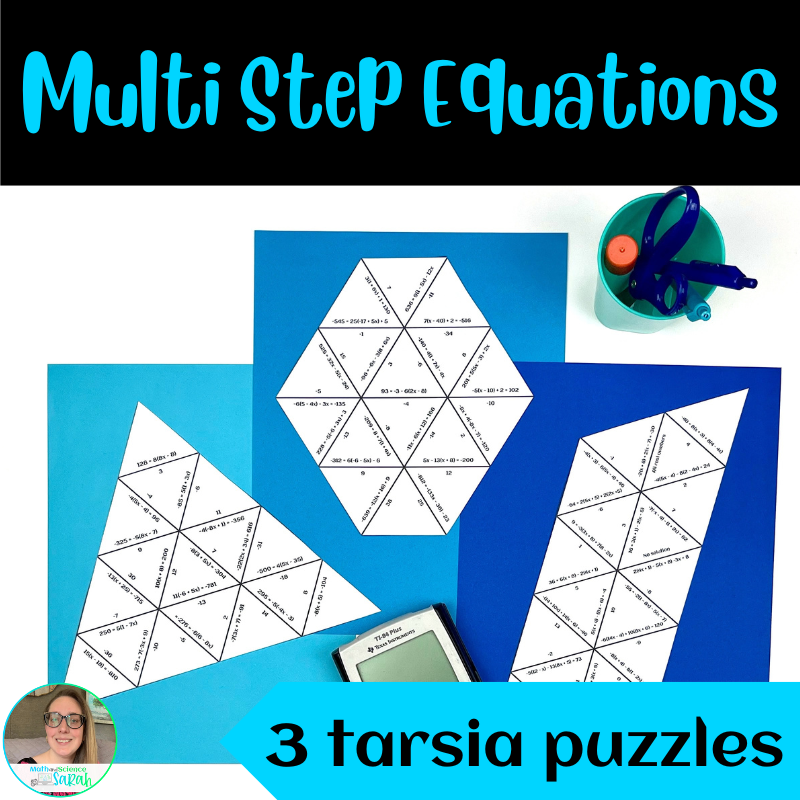 3 Solving Multi Step Equations Tarsia Puzzles Cut U0026 Paste Printable Activities Math And Science Sarah