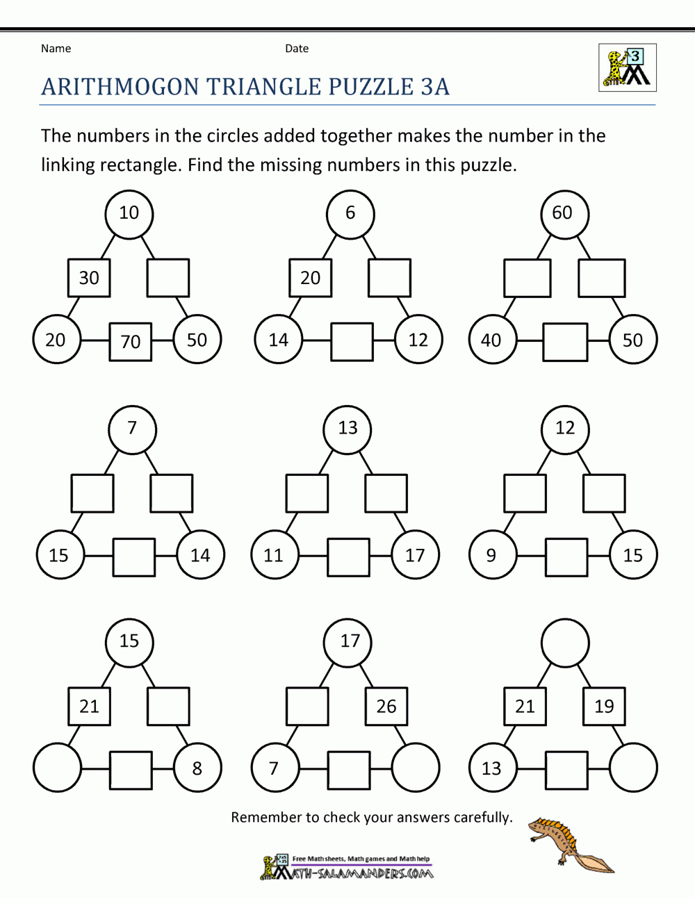 3rd Grade Math Puzzles Worksheets 3rd Grade Math Puzzles Worksheets
