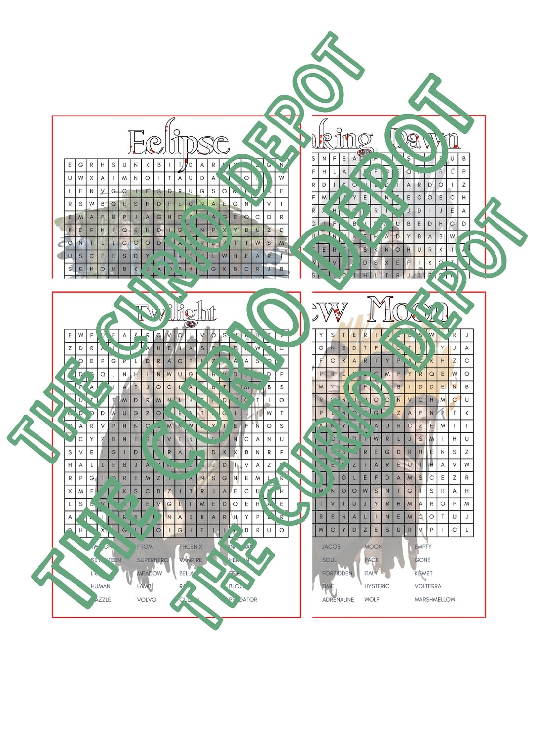 Twilight Saga Crossword Puzzles Printable Twilight Saga Crossword Puzzles Printable