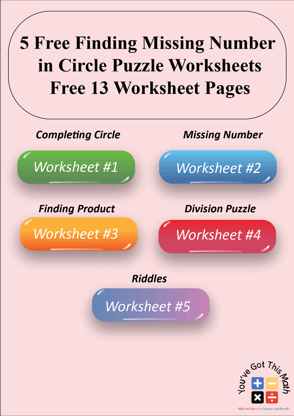 Circles Puzzle Worksheet