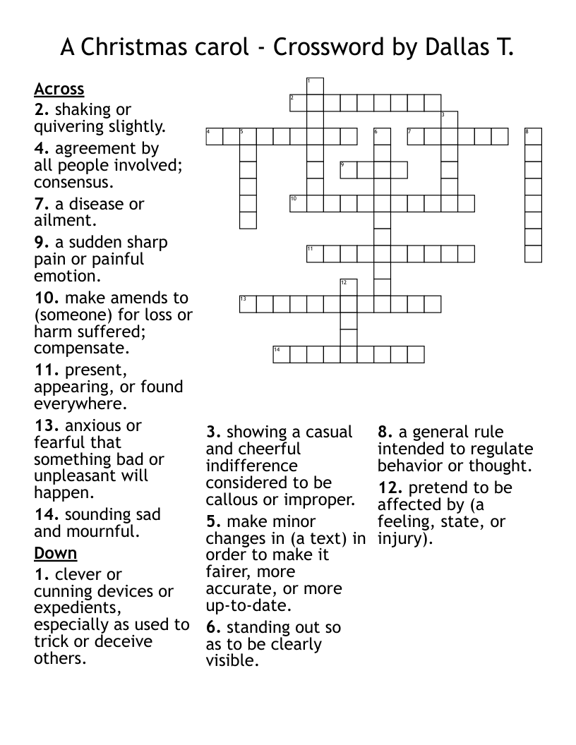 Dallas Crossword Puzzle
