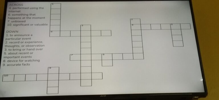 ACROSS 4 Performed Using The Internet 6 StudyX