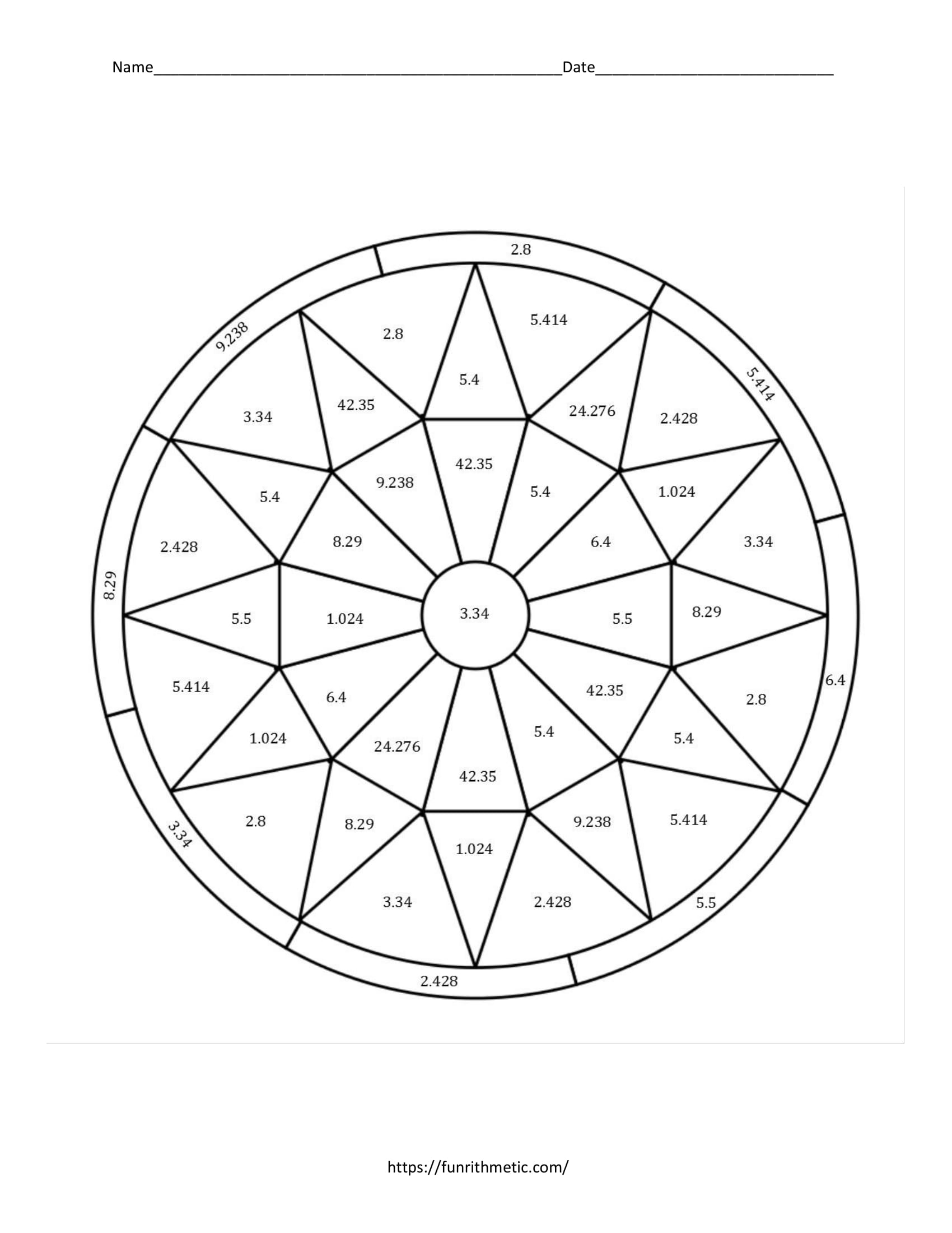 Adding And Subtracting Decimals Color By Number Adding And Subtracting Decimals Color By Number