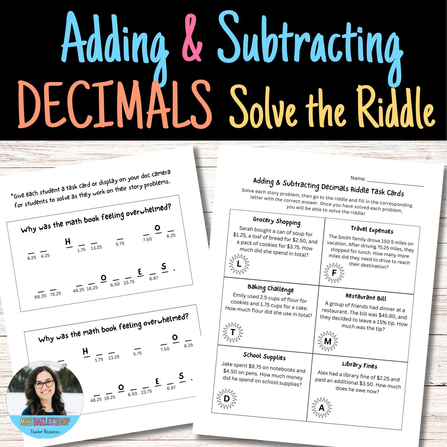 Adding U0026 Subtracting Decimals Solve The Riddle Activity Etsy Adding U0026 Subtracting Decimals Solve The Riddle Activity Etsy
