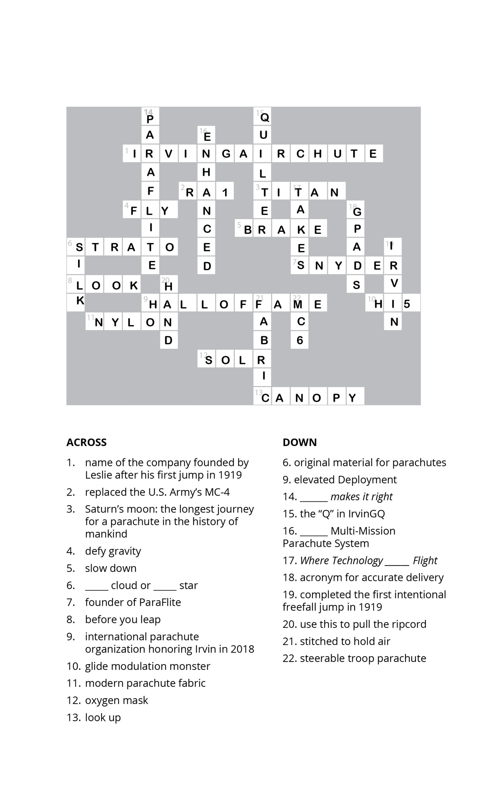Airborne Systems Crossword Puzzle Answers Airborne Systems Airborne Systems Crossword Puzzle Answers Airborne Systems