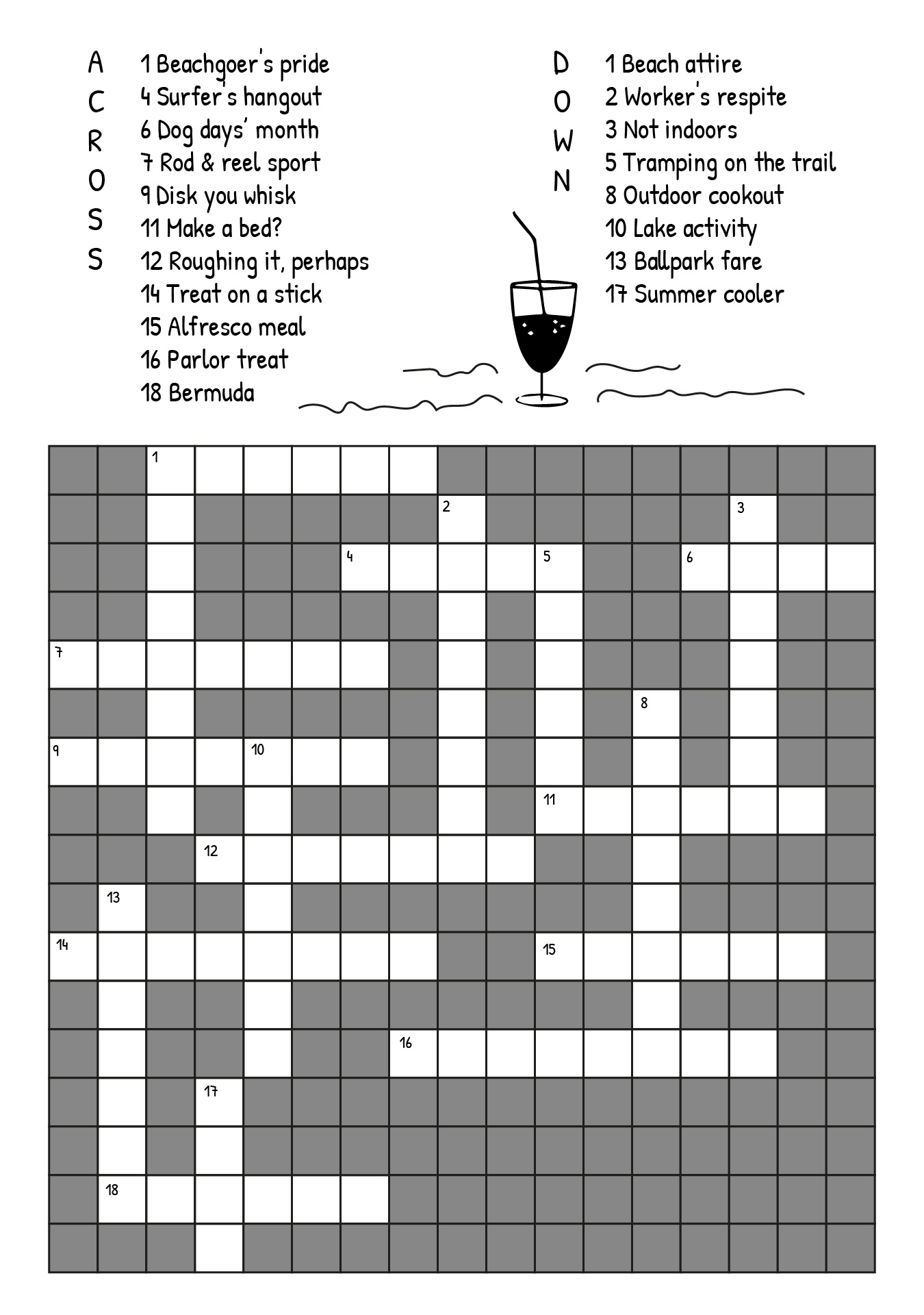 Easy Free Printable Crossword Puzzles Adults