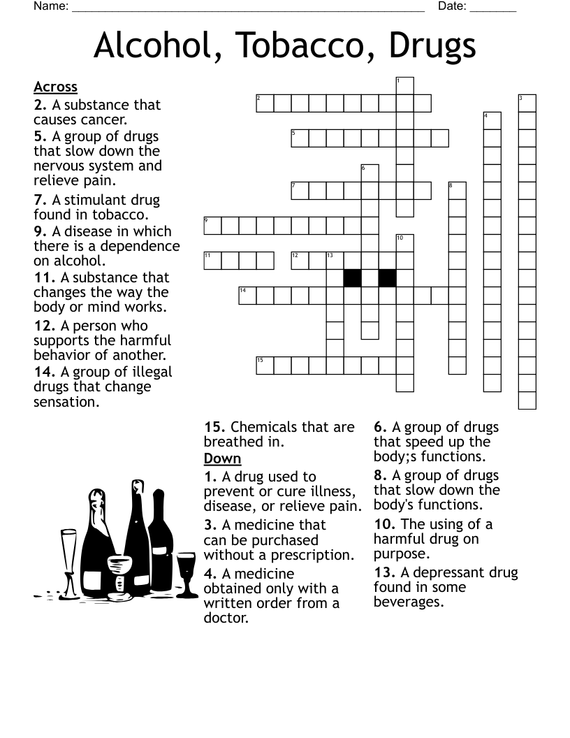 Drugs Crossword Puzzle
