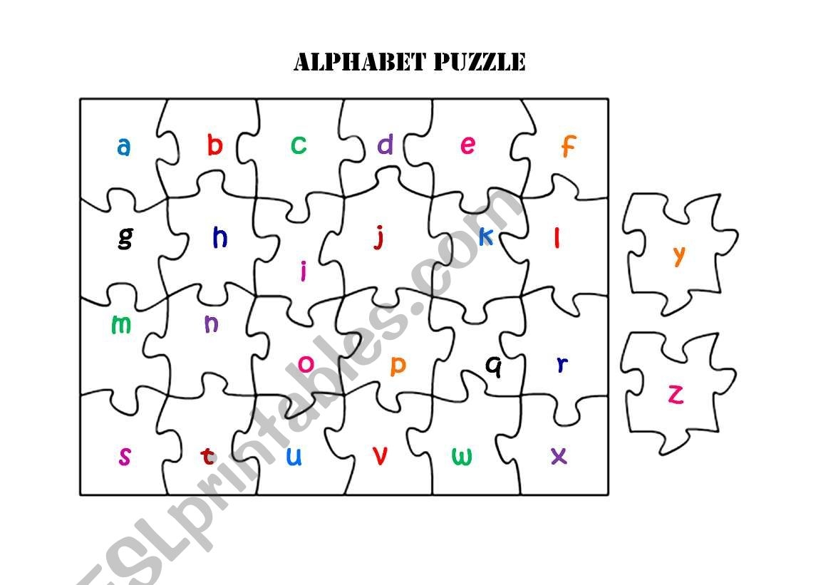 ALPHABET PUZZLE ESL Worksheet By Martharamirez