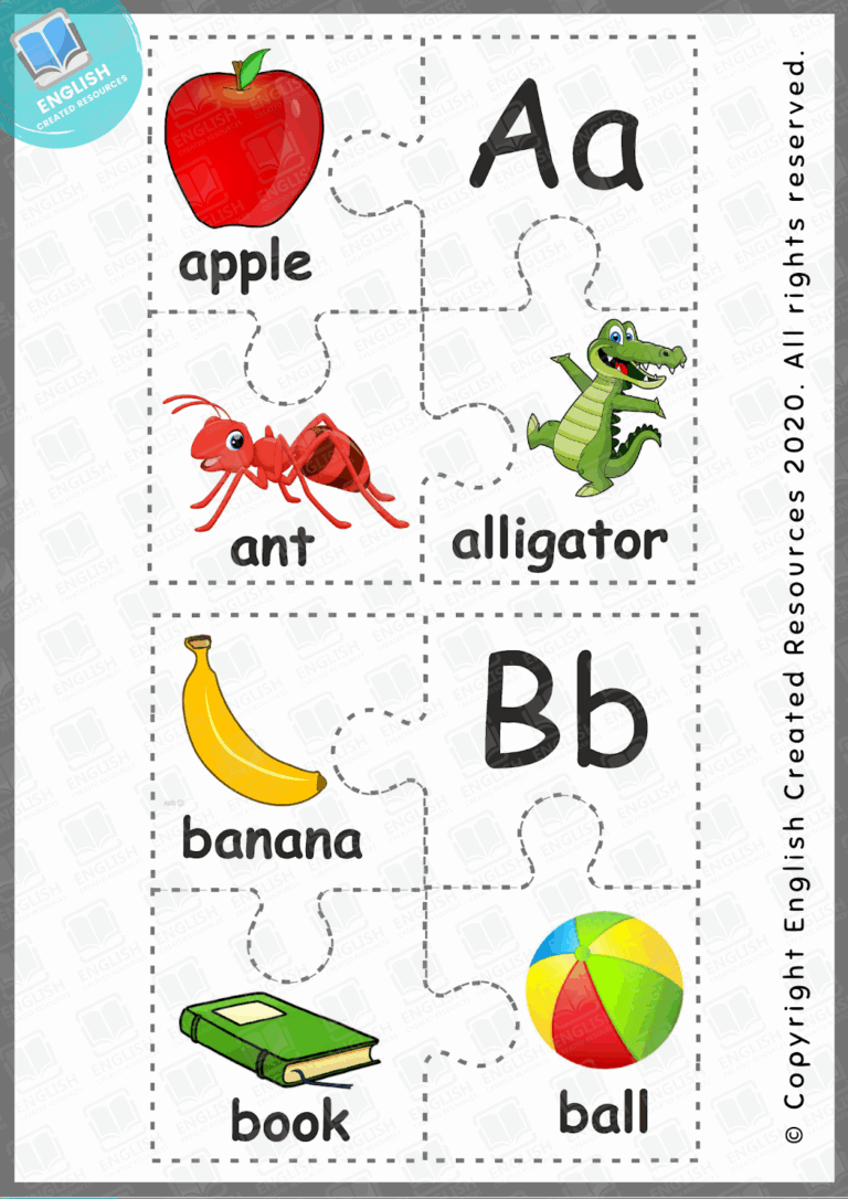 Alphabet Puzzles Worksheets English Created Resources