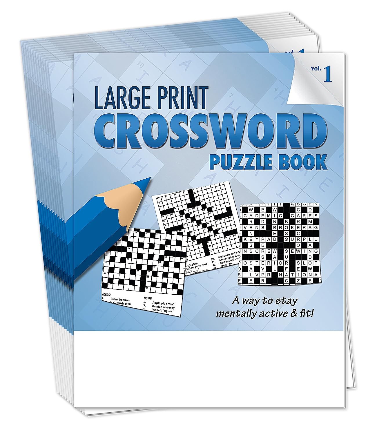 Amazon ZOCO Large Print Crossword Puzzle Books 25 Bulk Pack Games For Adults The Visually Impaired Seniors Gifts For Assisted Living 