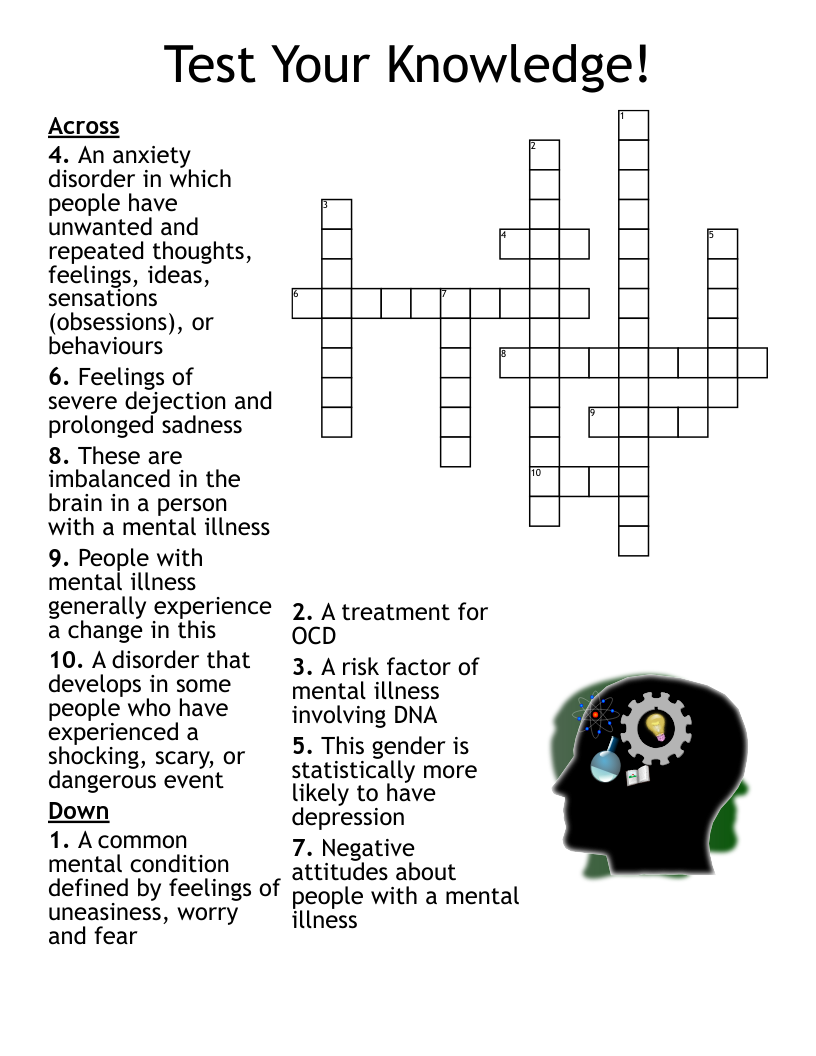 Anxiety Crossword WordMint