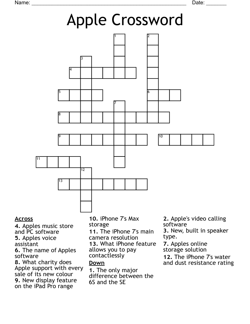 Apple Crossword WordMint