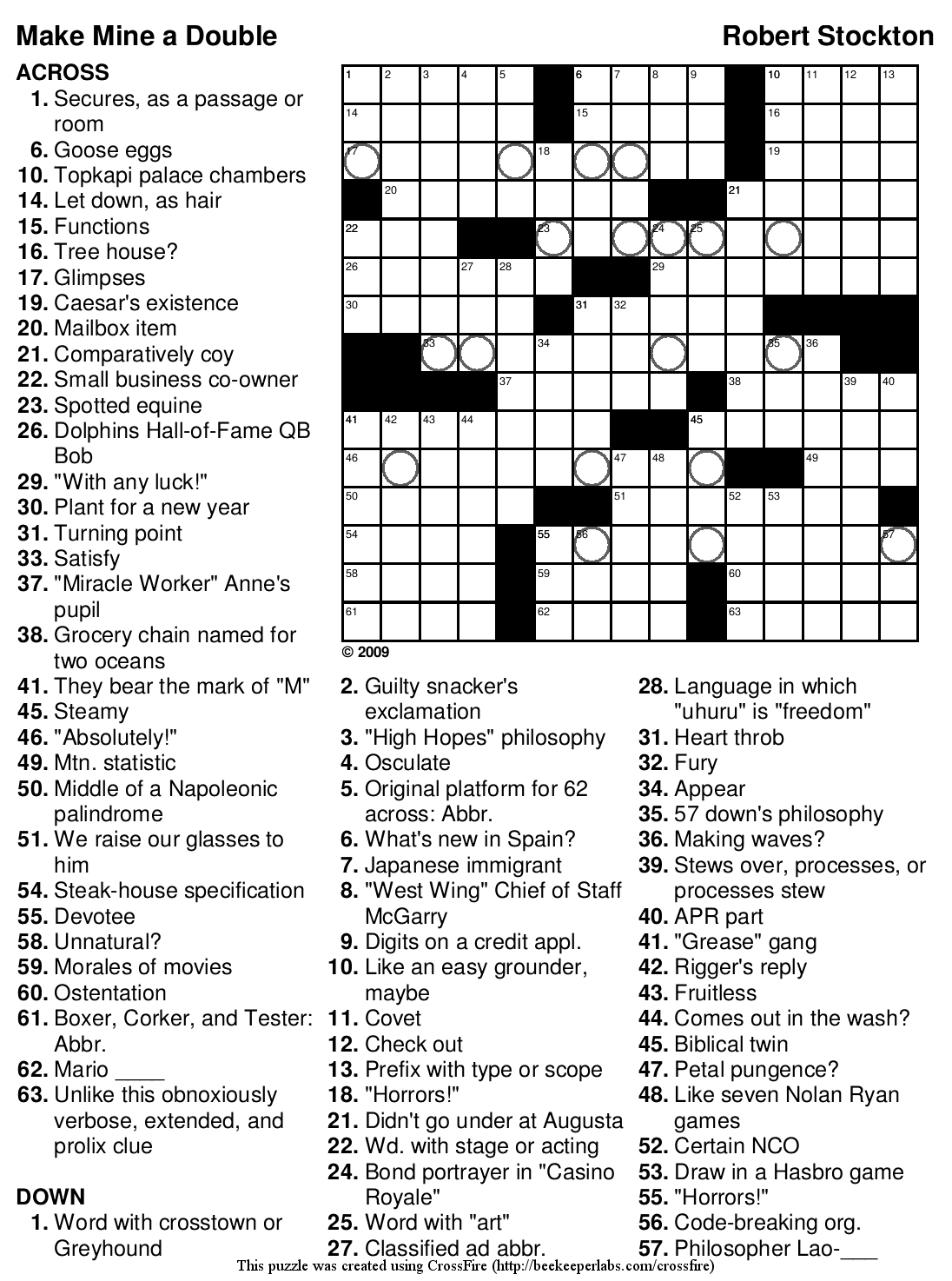 7th Grade Crossword Puzzles Printable