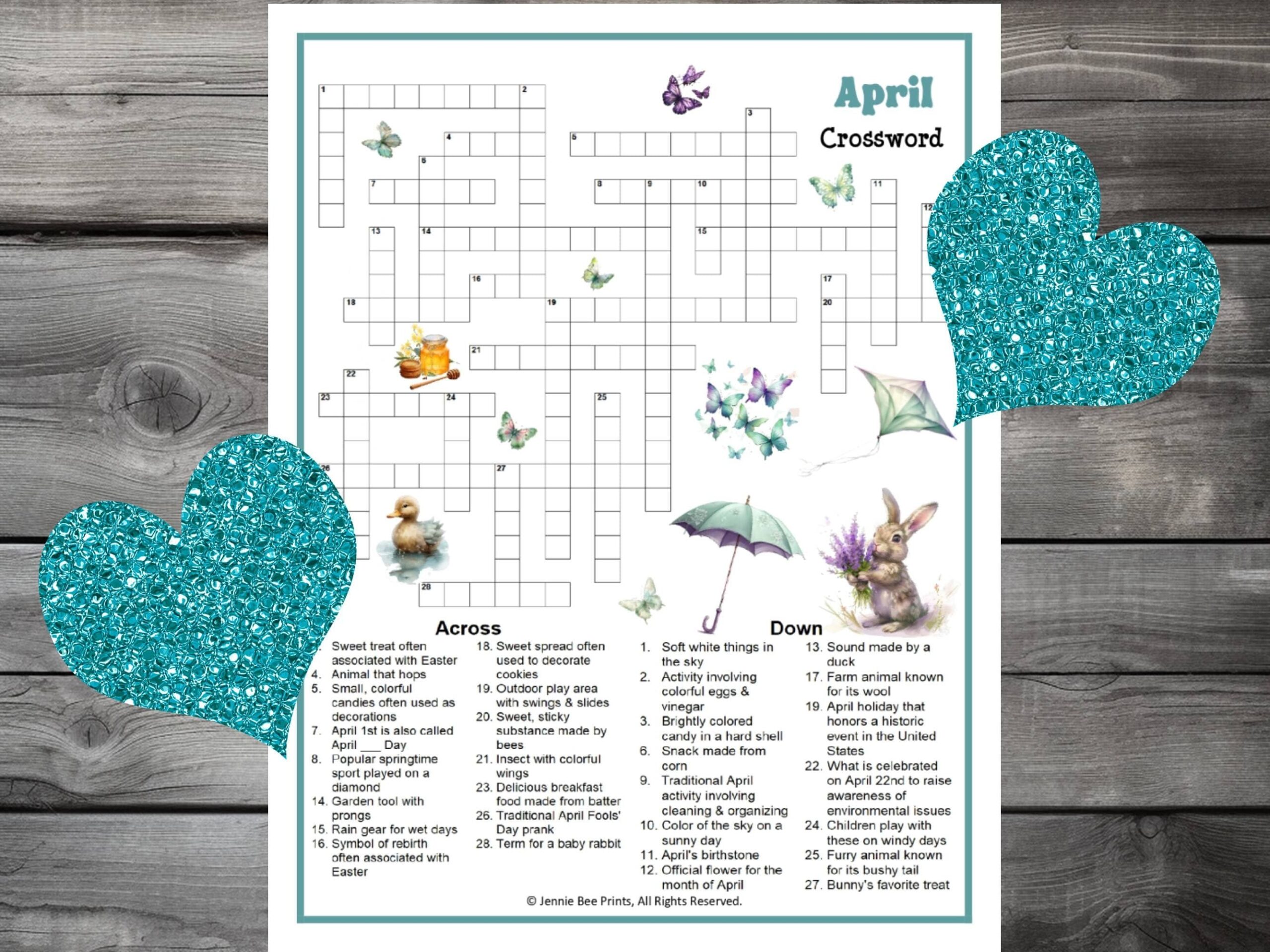 April Crossword Puzzle April Crossword Puzzle