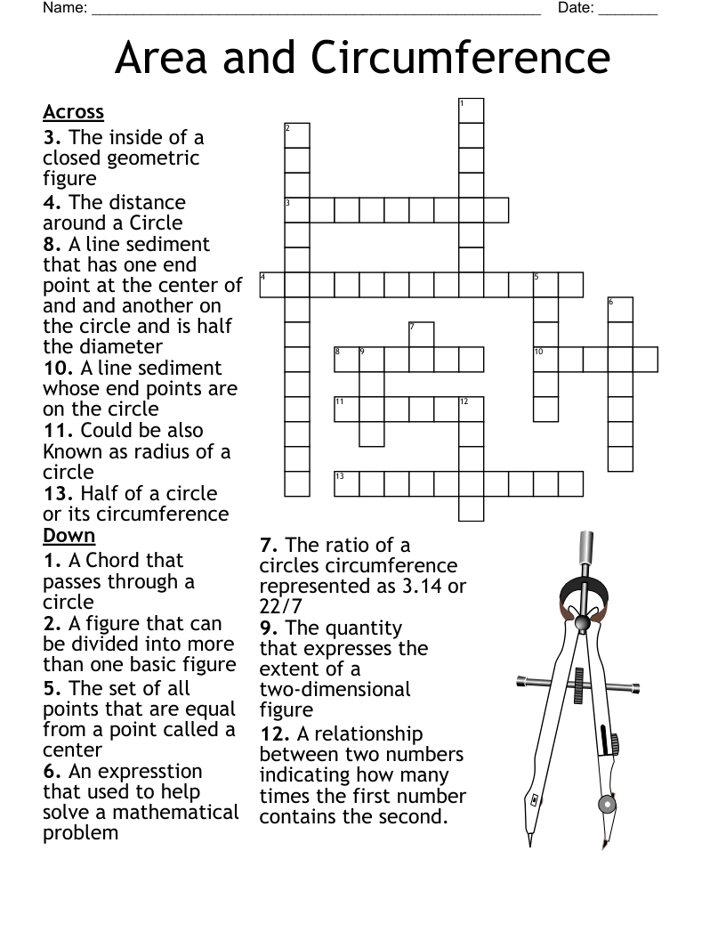 Circumference Puzzle Worksheet