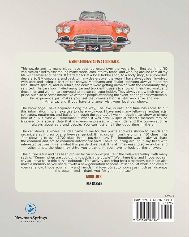 Automobiles Of The 60s Ultimate Crossword Puzzle