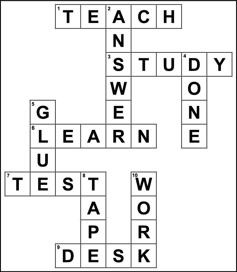 Back To School Crossword Puzzles Tree Valley Academy Back To School Crossword Puzzles Tree Valley Academy