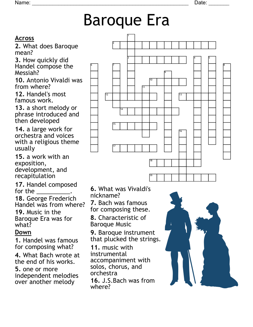 Baroque Era Crossword WordMint Baroque Era Crossword WordMint
