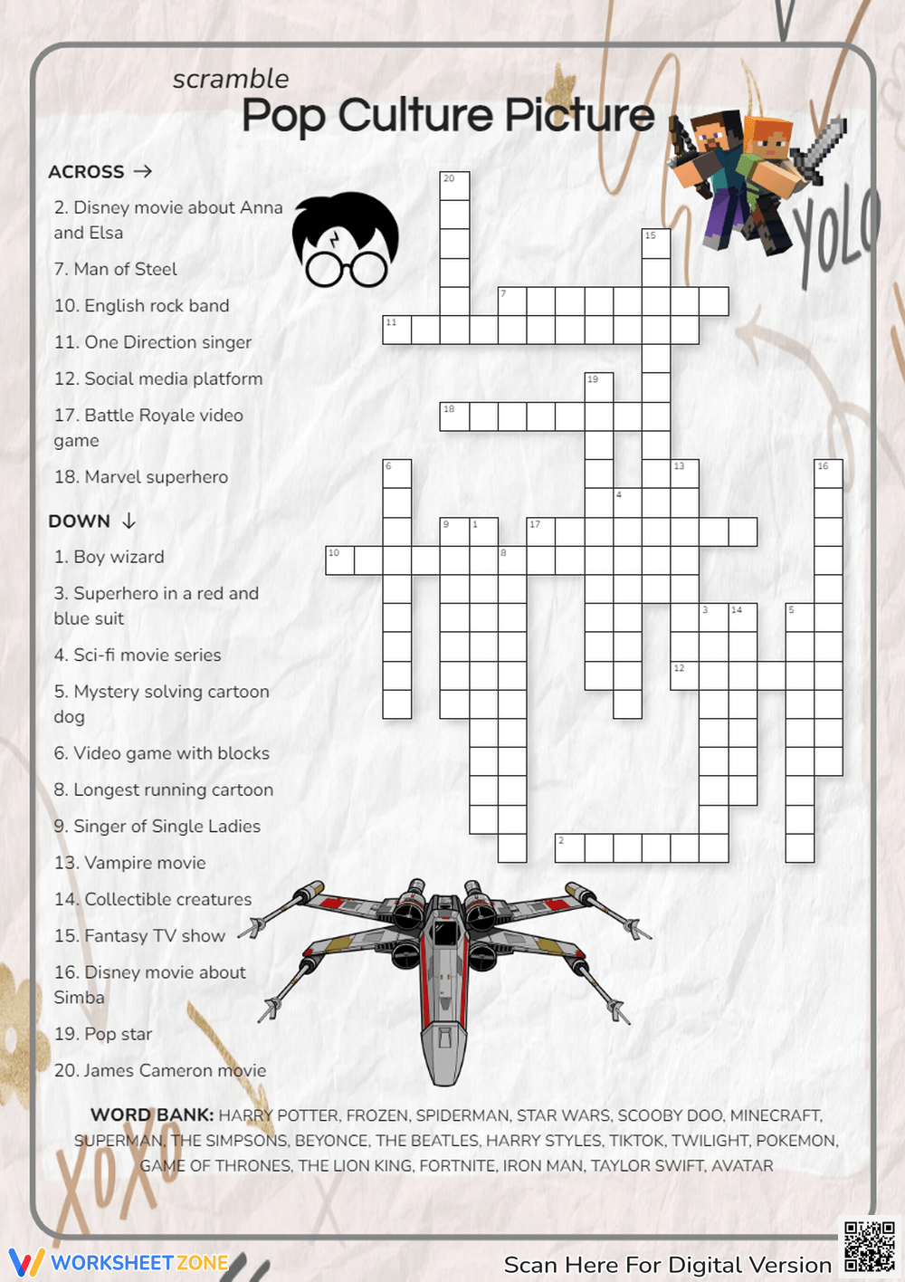 Easy Online Crossword Puzzles Printable