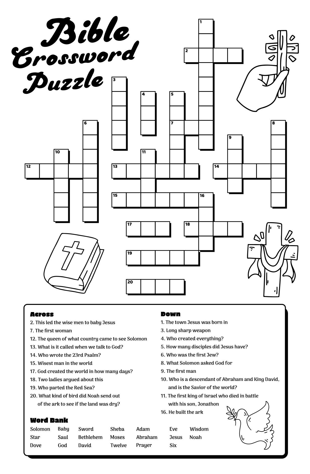 Bible Crossword Puzzle 4 Free PDF Printables Printablee Bible Crossword Puzzle 4 Free PDF Printables Printablee