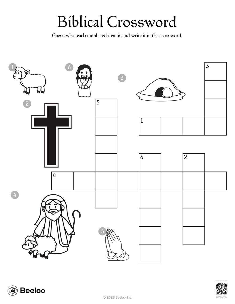 Biblical Crossword Beeloo Printable Crafts And Activities For Kids Biblical Crossword Beeloo Printable Crafts And Activities For Kids