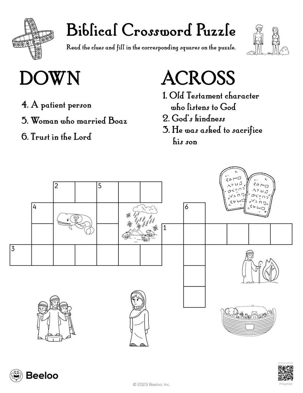 Biblical Crossword Puzzle Beeloo Printable Crafts And Activities Biblical Crossword Puzzle Beeloo Printable Crafts And Activities