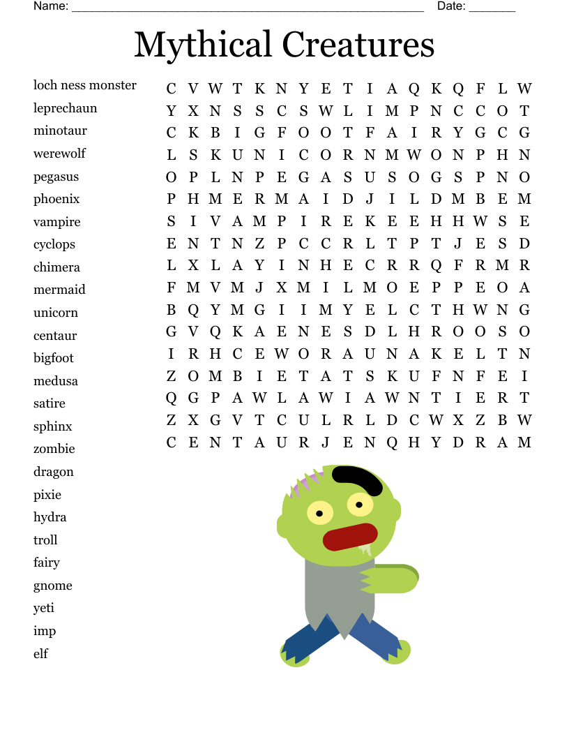 Bigfoot Crossword WordMint