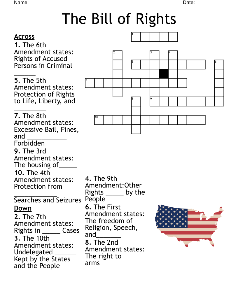 Bill Of Rights Crossword WordMint