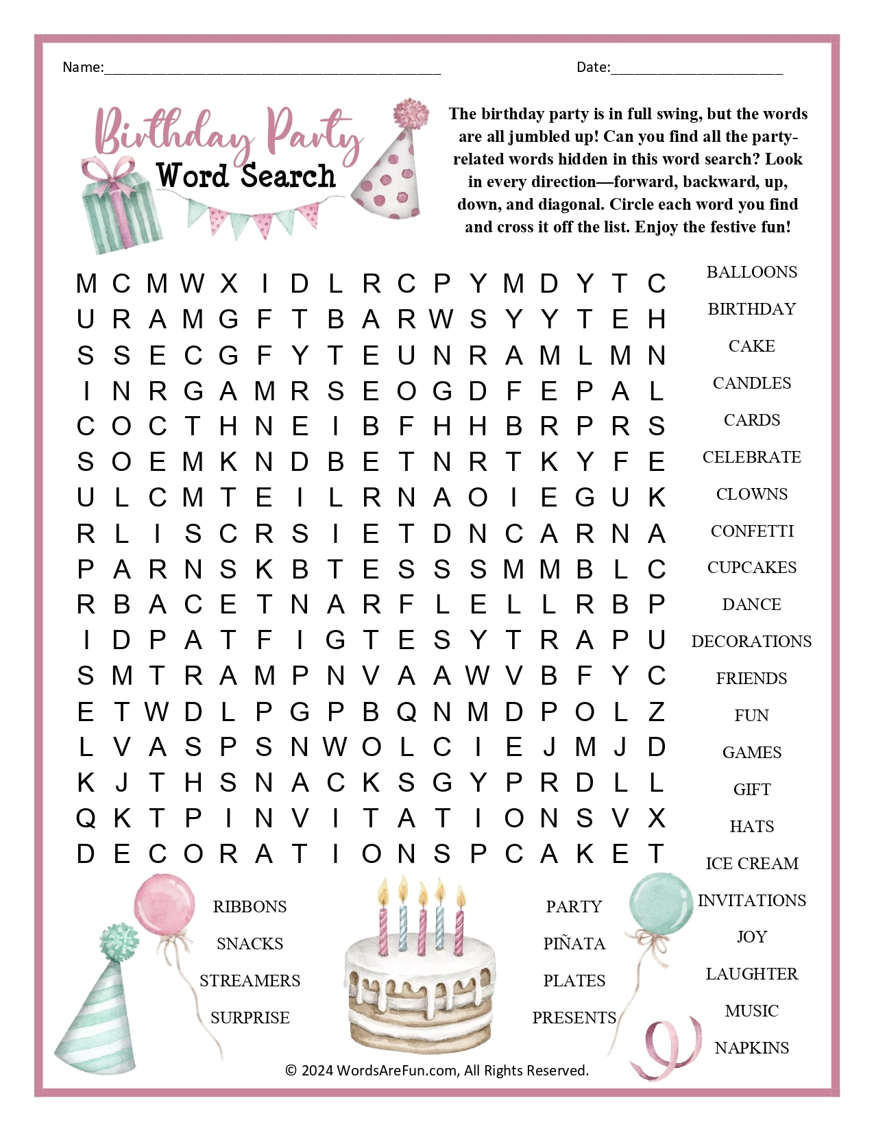 Free Printable Birthday Crossword Puzzles Adult Free Printable Birthday Crossword Puzzles Adult
