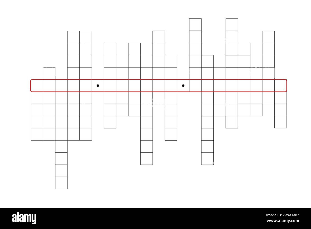 Blank Crossword Puzzle Grid Empty Template Squares To Fill In For 