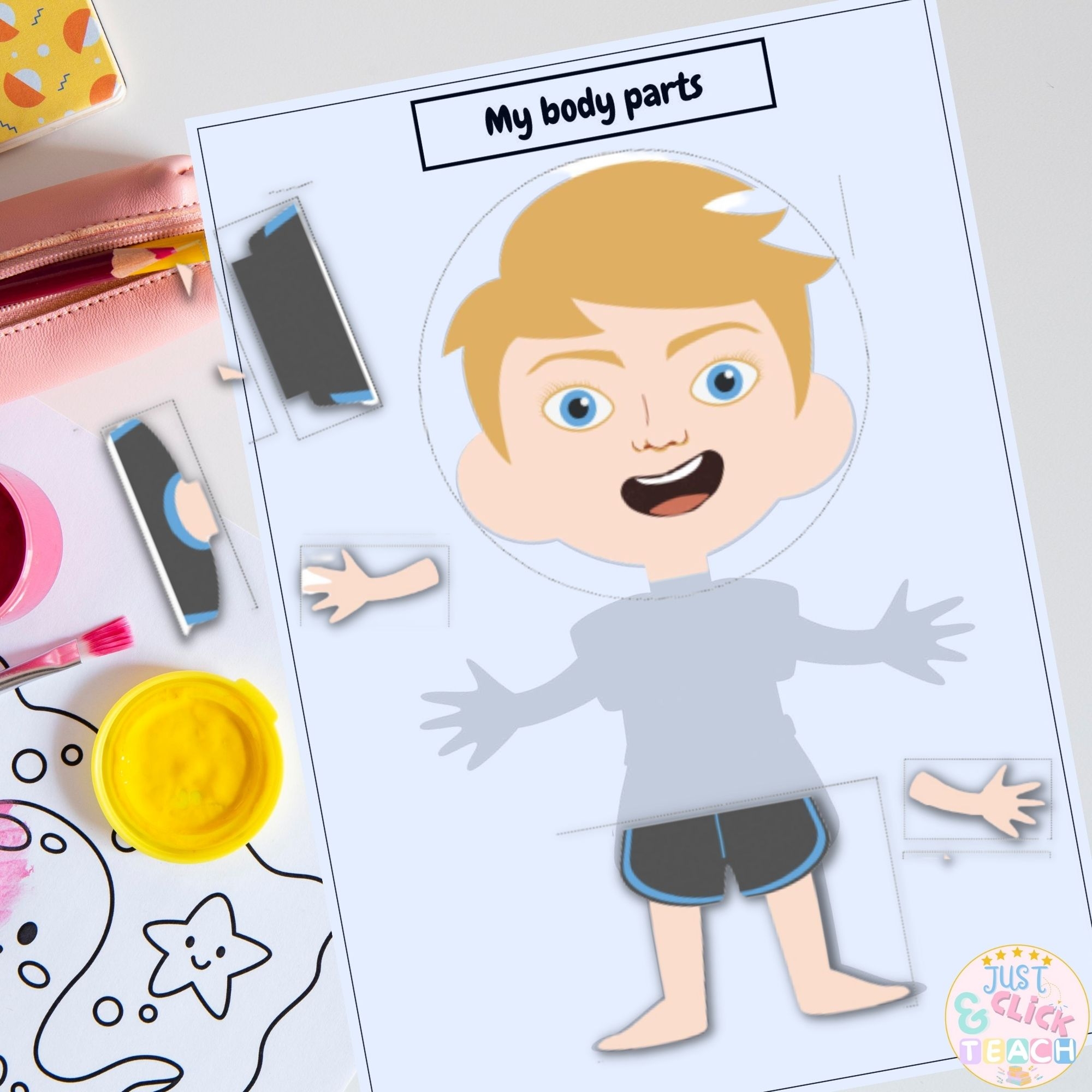 Toddler My Body Puzzle Worksheet