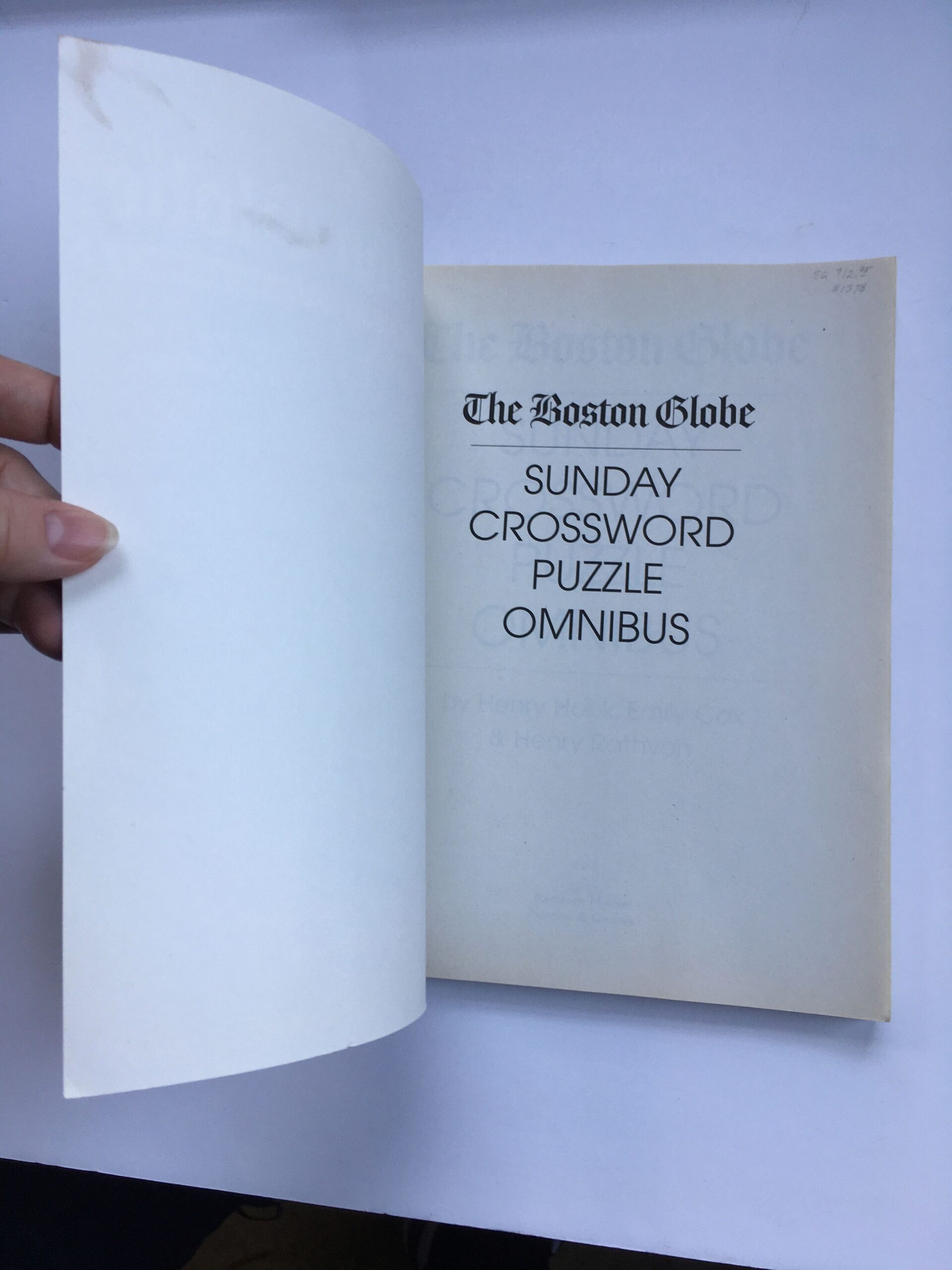 Boston Globe Sunday Crossword Omnibus Volume 1 Boston Globe By Henry Hook Emily Cox Henry Rathvon Paperback December 11 2001 Random House Puzzles U0026 Games 9780812934311 Biblio Boston Globe Sunday Crossword Omnibus Volume 1 Boston Globe By Henry Hook Emily Cox Henry Rathvon Paperback December 11 2001 Random House Puzzles U0026 Games 9780812934311 Biblio