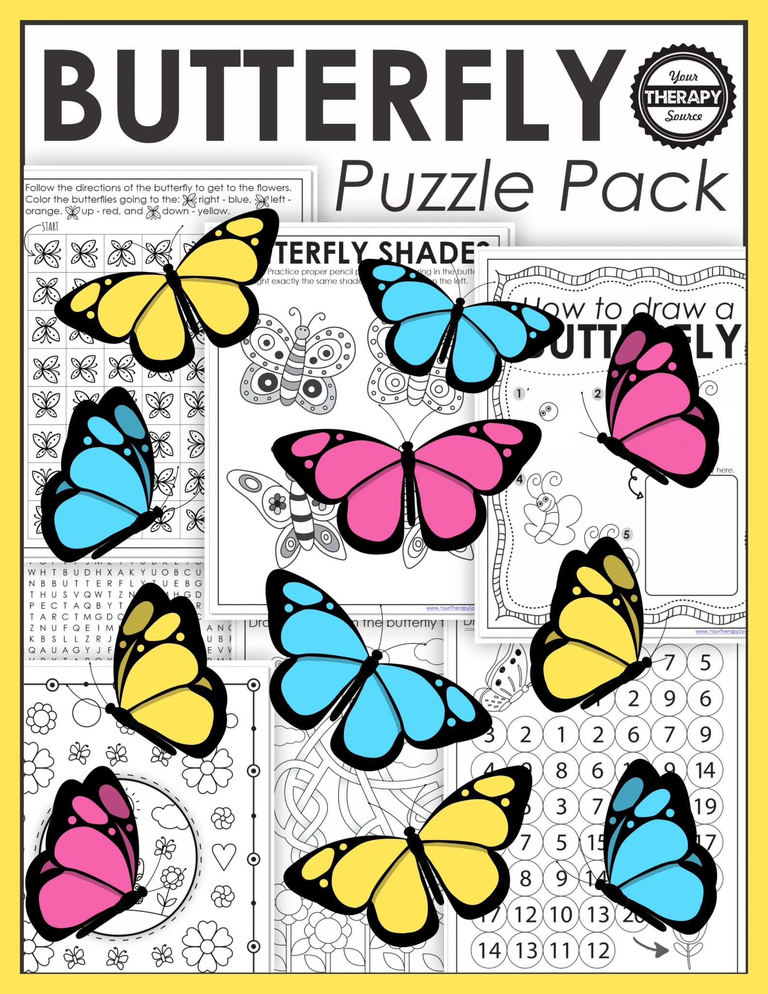 Butterfly Printable Puzzles Butterfly Printable Puzzles