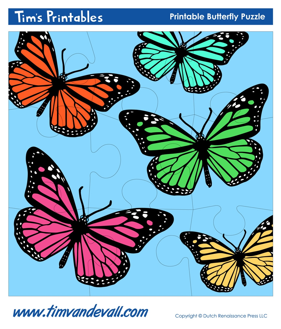 Butterfly Puzzle Tim s Printables Butterfly Puzzle Tim s Printables
