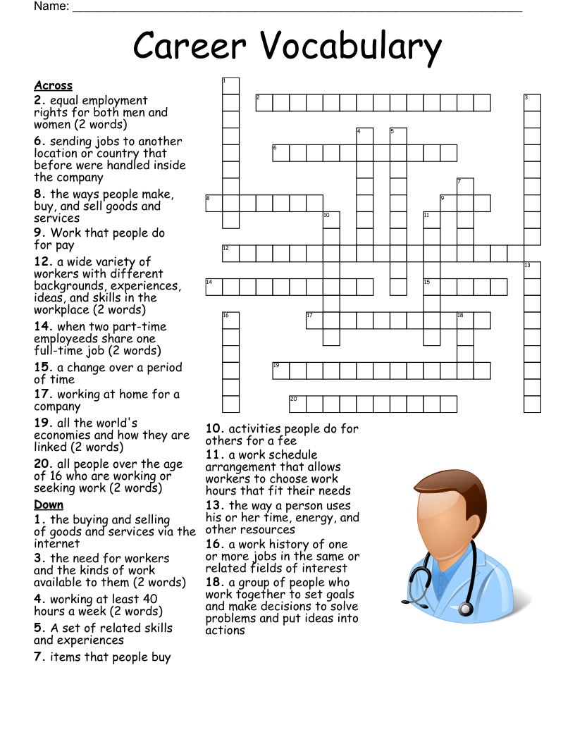 Career Psychology Crossword WordMint