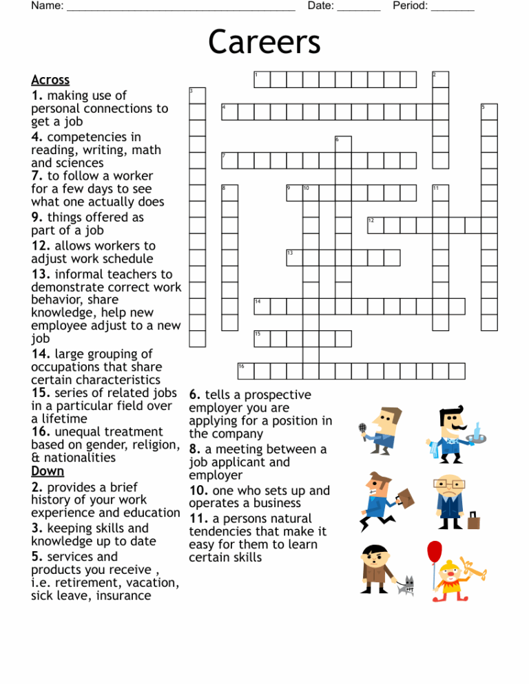 Careers Crossword WordMint