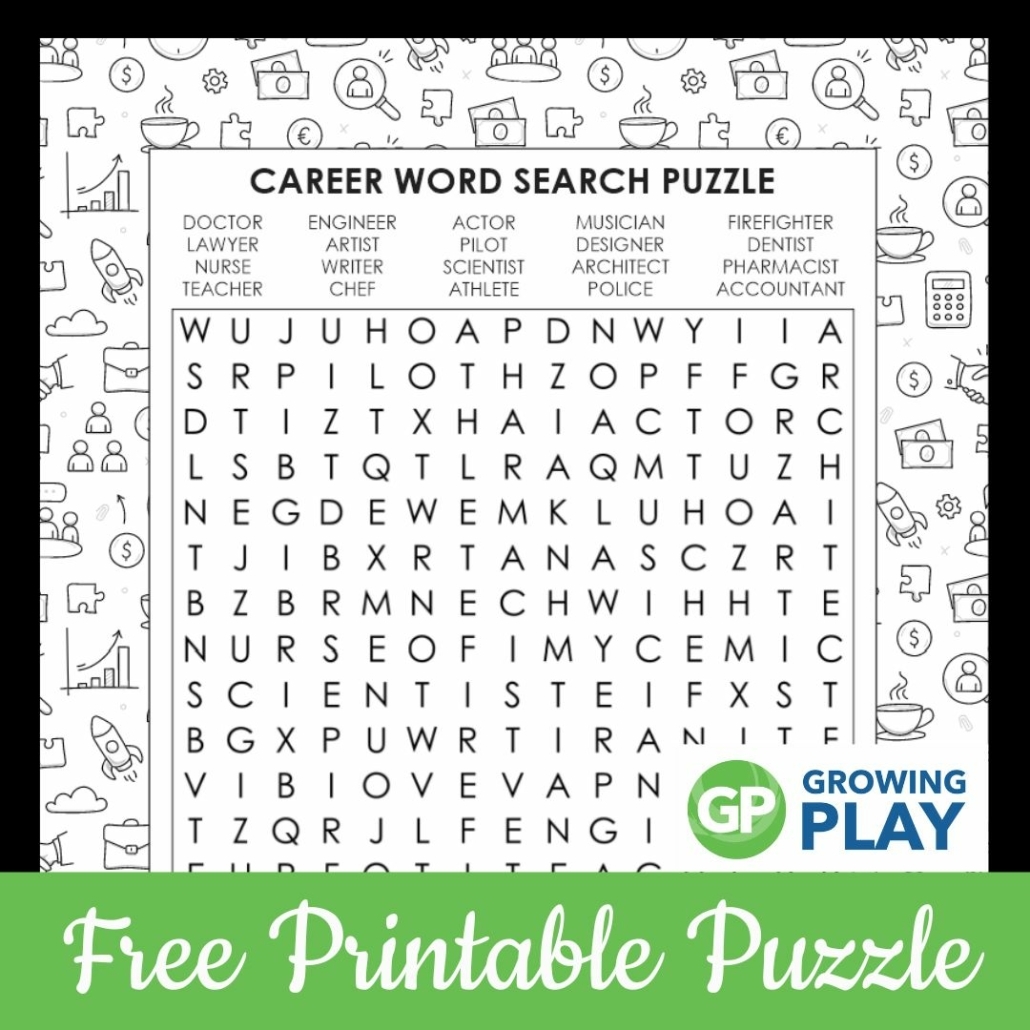 Careers Word Search Puzzle And Answers Growing Play Careers Word Search Puzzle And Answers Growing Play