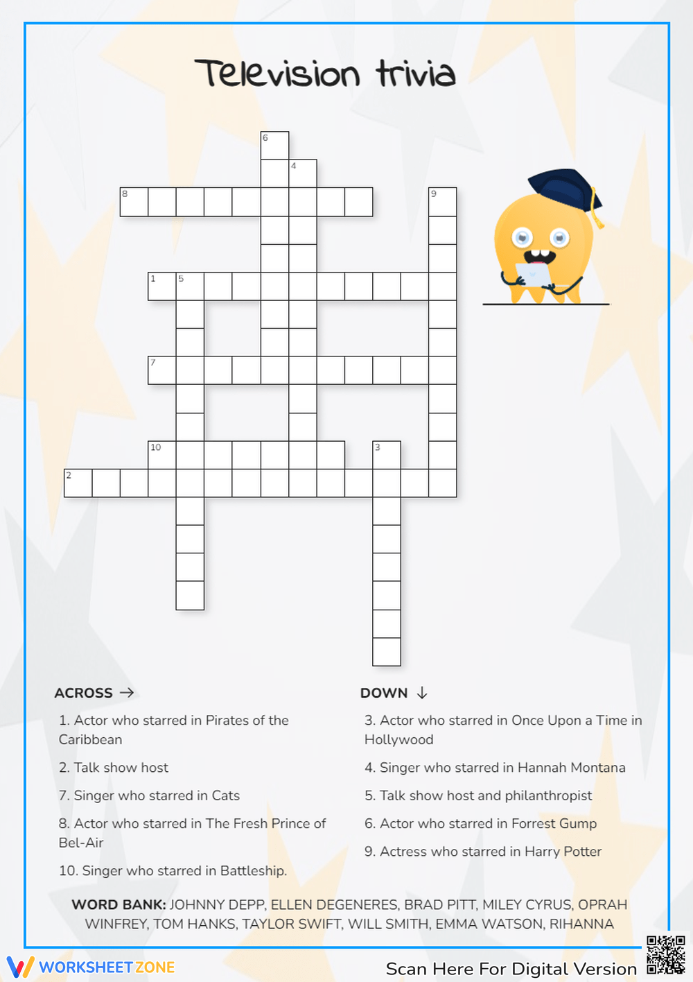 Celebrity Crossword Puzzles Worksheets 2025 Celebrity Crossword Puzzles Worksheets 2025